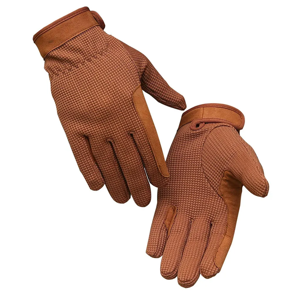 High Quality Adult Size Leather Horse Riding Gloves New Design Full Finger Outdoor Sports Riding Gloves