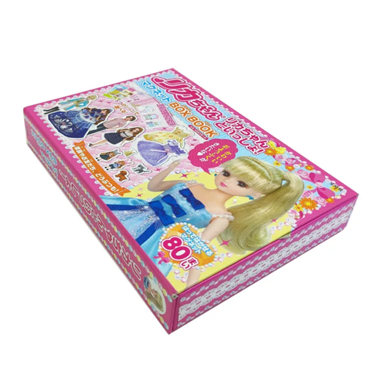 Custom Pattern Packaging Box With Handle Magnetic Flap Art Case Toy Box