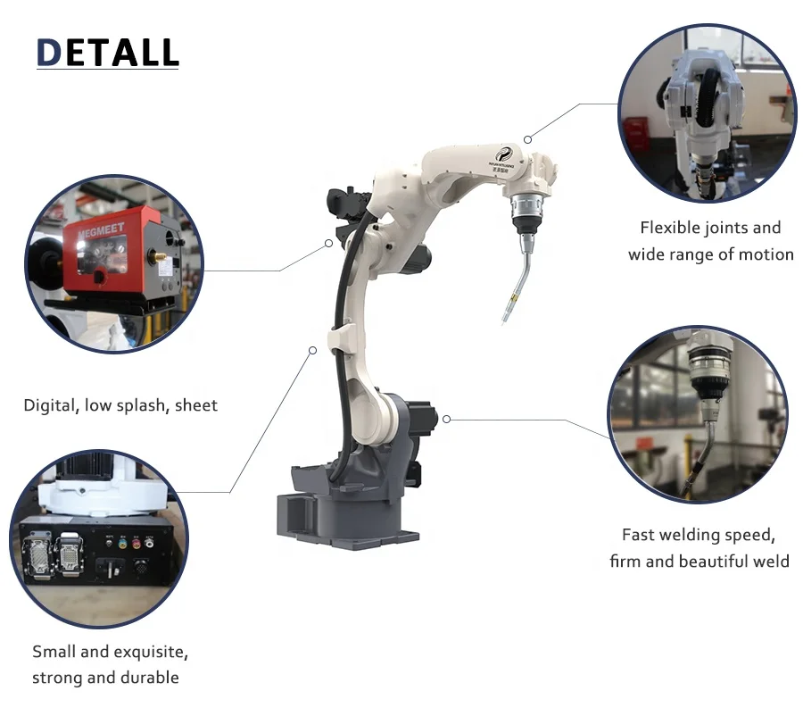 china china high precision welding robot and industrial robot arm 350A and 500A welding machine