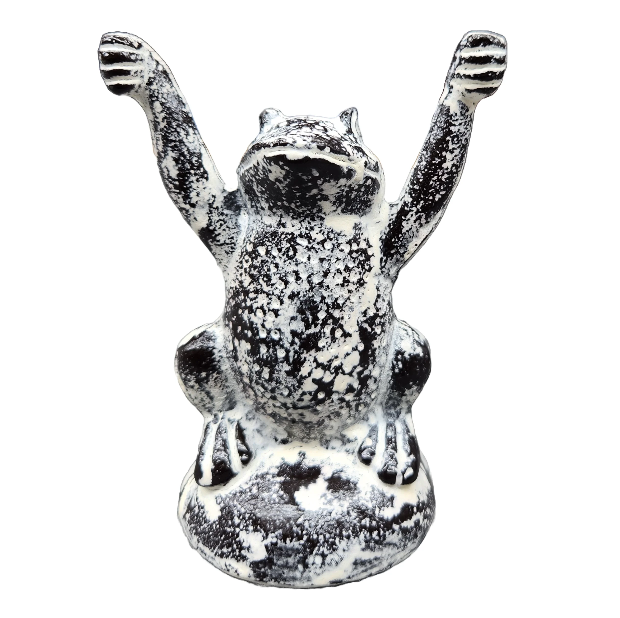 Decorative Frog Statue Premium Design Jumping Frog Figurines Metal Crafts Artificial Animal Statues