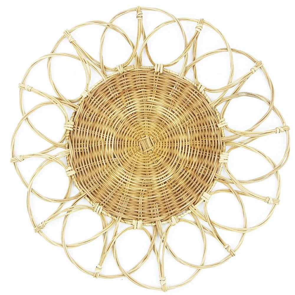 Wholesale Rectangle Plates Manufacturer Home Decoration Bamboo Rattan Placemat Decorative Rattan Placemat With Customized Logo