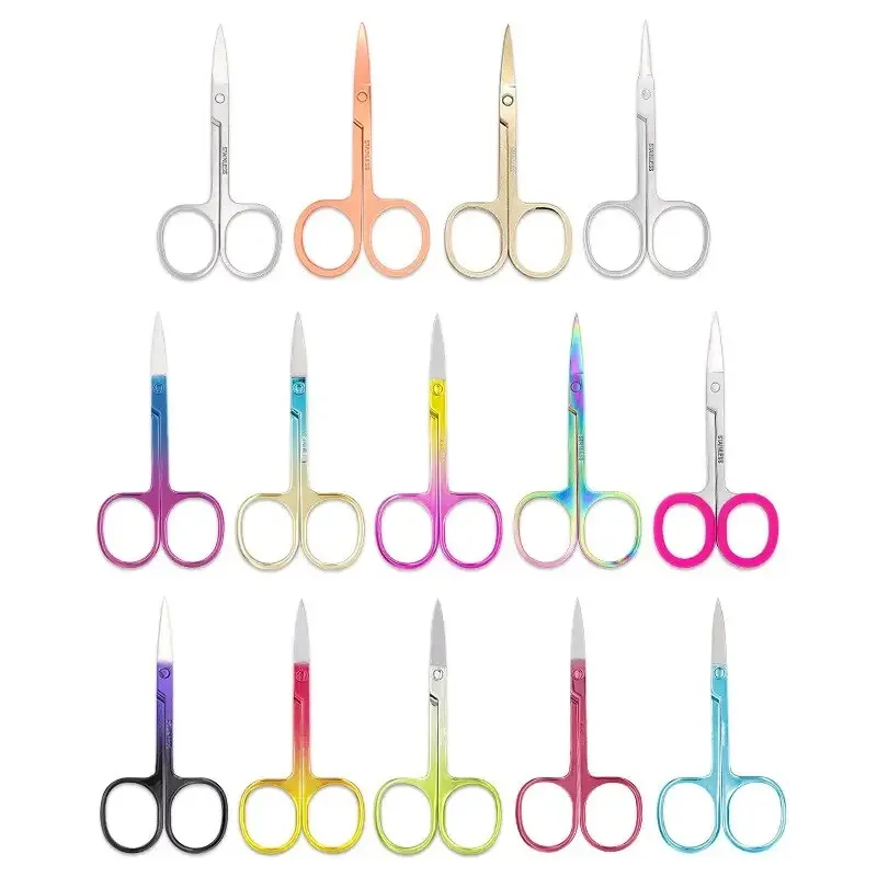 Nipper Scissors Dead Skin Remover Scissor Plier Nail Cuticle Stainless Steel Rainbow Tweezer Clipper Manicure Makeup Tool