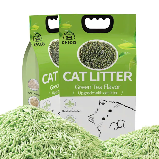 2024 Hot Sell Pet Products Sand for Cats 100% Degradable Natural Plant Scent Free Original Cat Tofu Litter