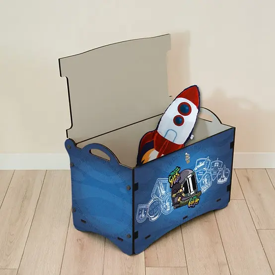 DIY Children Wooden Toy Storage Chest Box with Lid Wooden Toy Box with Wheels Kids Toy Bin Children Room Organizer