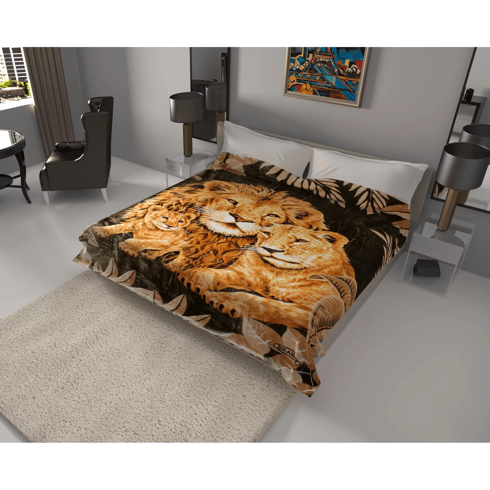 Ultra Soft Microfiber Luxurious Embossed Warm Korean Mink Single/Double/King Bed Blanket for Winter