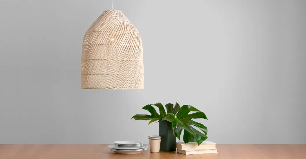 Handwoven Natural Rattan Lamp Shade Covers Indoor Bamboo Chandeliers Home Decor Living Room Asian Pendant Lights Wicker Style