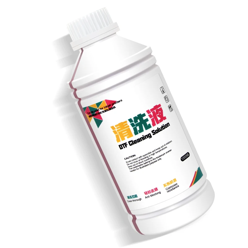 High Quality Low Price 1000ml Dye Ink DTF Ink Cleaning Solution Moisturizing Solution for Digital Inkjet Printer for DTF Printer