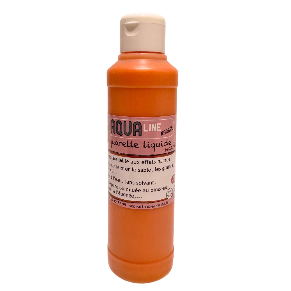 8 Bright Colors 250 mL Pearly Eco-friendly Water-Based Baby Safe Ink Arts-Made FRANCE Washable for Schools and Homes