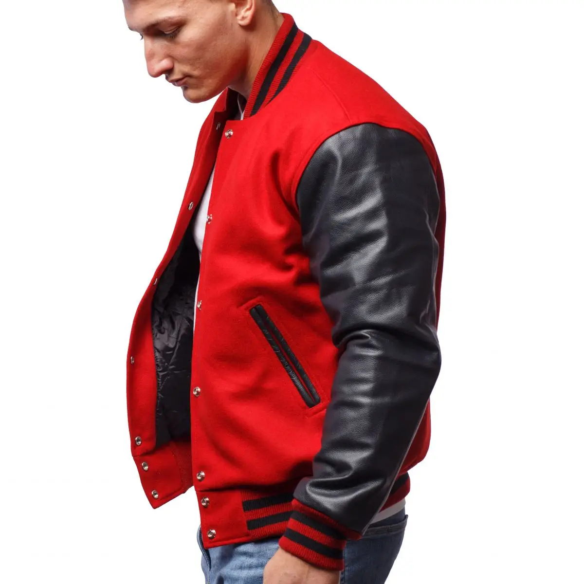 Plus Size Men Versity College Jackets Wholesale Blank Varsity Jacket Custom Logo Plain Letterman Baseball Jacket for Men 2022
