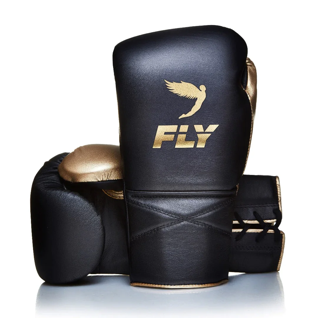 OEM Boxing Gloves Top Quality Wholesales Black And Gold Fly Boxing Gloves Professional Training & Sparring Leather Boxing Gloves