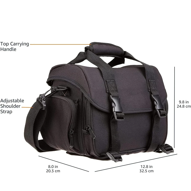 Durable Large Lightweight Waterproof Adjustable Shoulder Strap Polyester Camera Bag for Camera