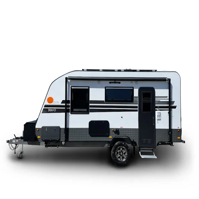 Popular luxury multifunctional pop top tent standards Mini lite Camper trailers caravan 13ft caravan With Shower And Toilet