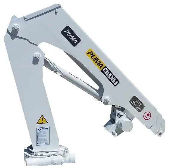 Telescopic Boom Davit Marine Folding Deck Crane Yacth Crane Strong construction Puma Cranes from Turkey