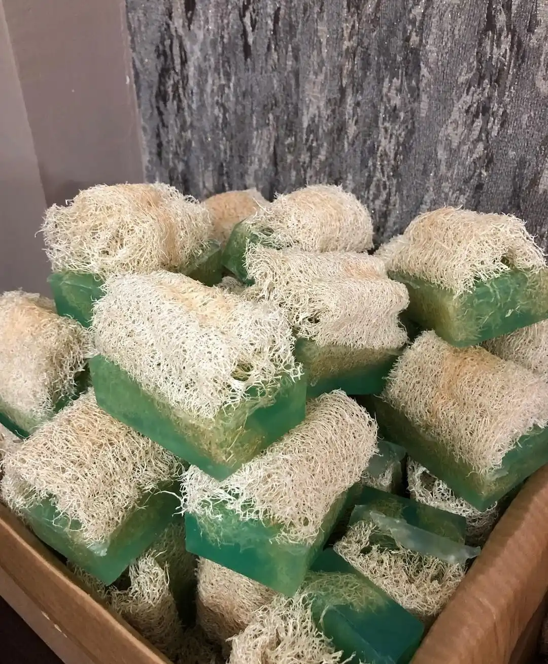 Best Seller Organic Pumpkin Fiber Bath Soap, Handmade Natural Glycerine Soap, Collagen, Loofah Bath Soap, Sulfur Soap