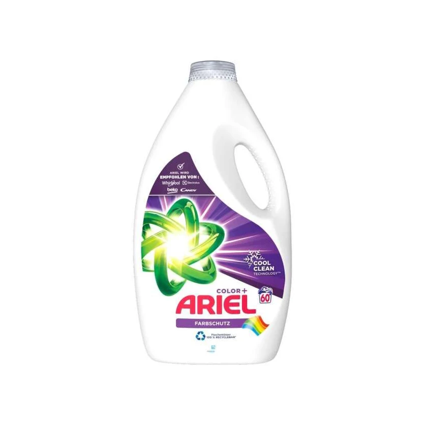 Ariel Washing Liquid Laundry Detergent Colour HD - 4L, 28 Washes (3 x 1.33L) - High-Definition Clean for Vibrant Fabrics