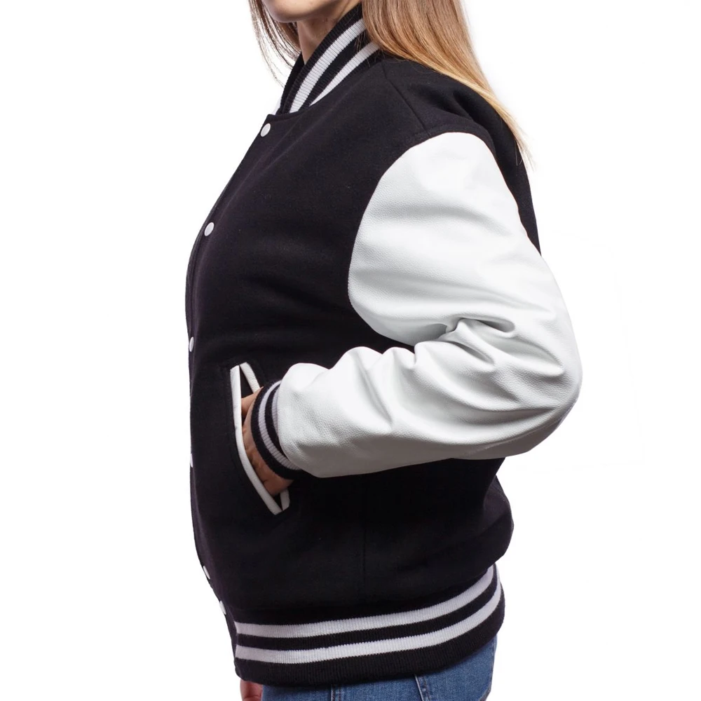 Manufacturing Best Quality Casual Wear Long Sleeve Women Varsity Jacket / 2024 Latest Design Women Varsity Jacket