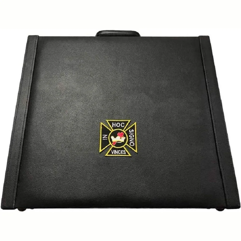 Hot selling new design Masonic regalia soft leather case with square and compass center Briefcase
