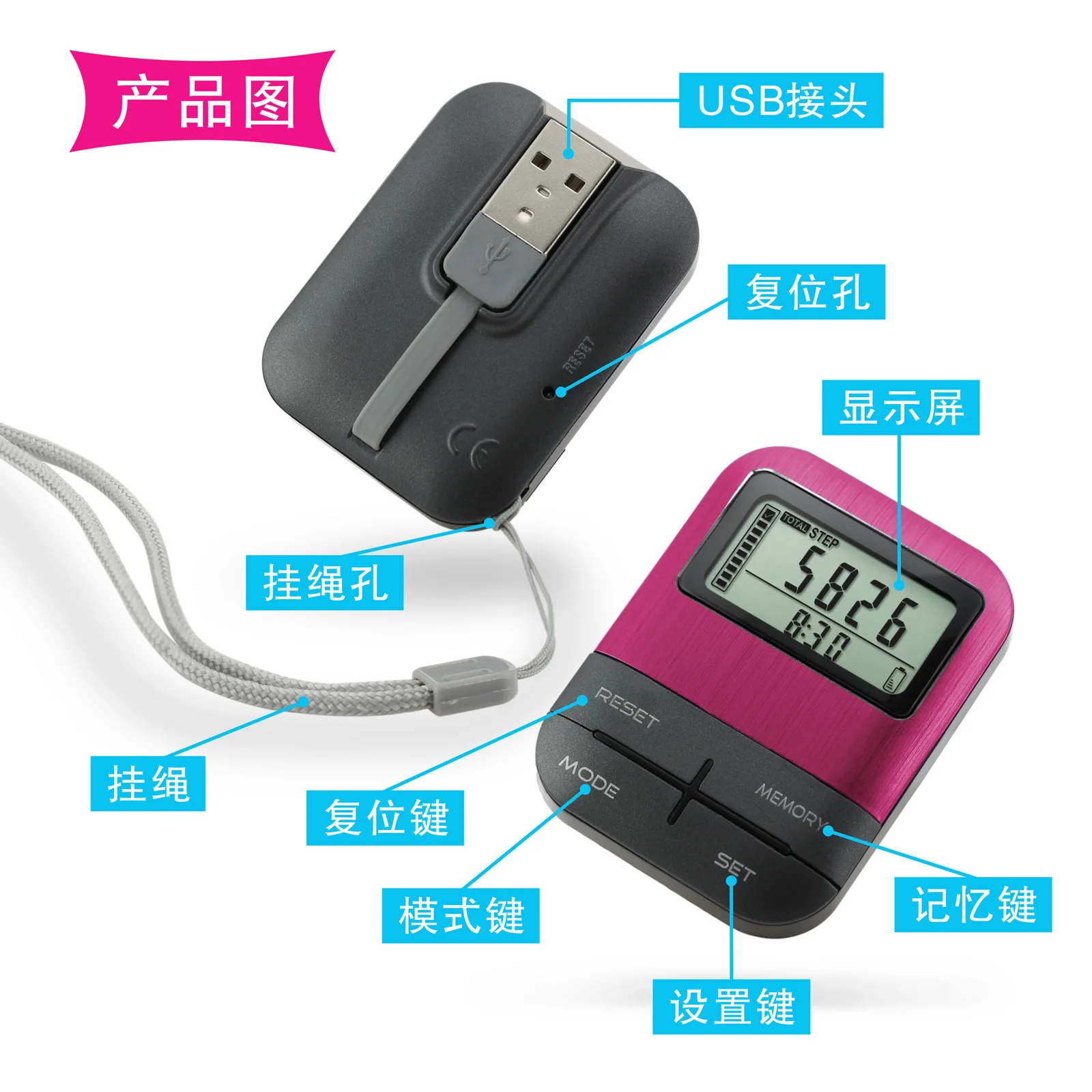 Private Model Multi-function Pedometer for Calorie Movement Data Measurement