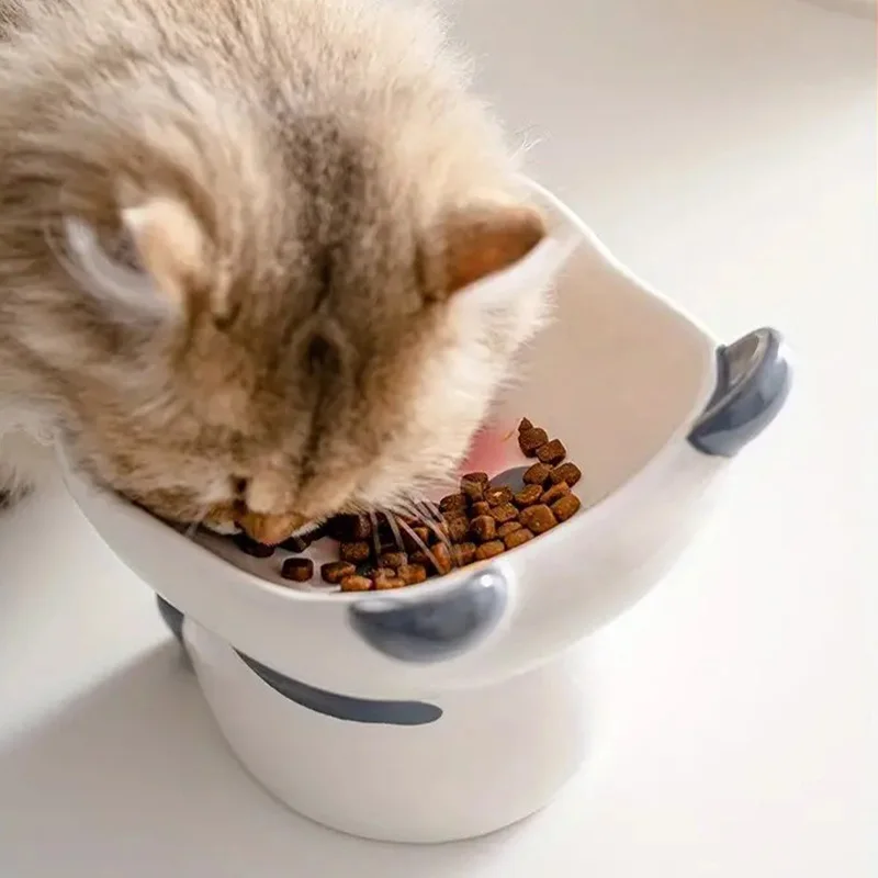 XINGYE Elevated Ceramic Pet bowl Custom Desgin Dog and Cat animal shape pet food drinking bowls and feeders on stand
