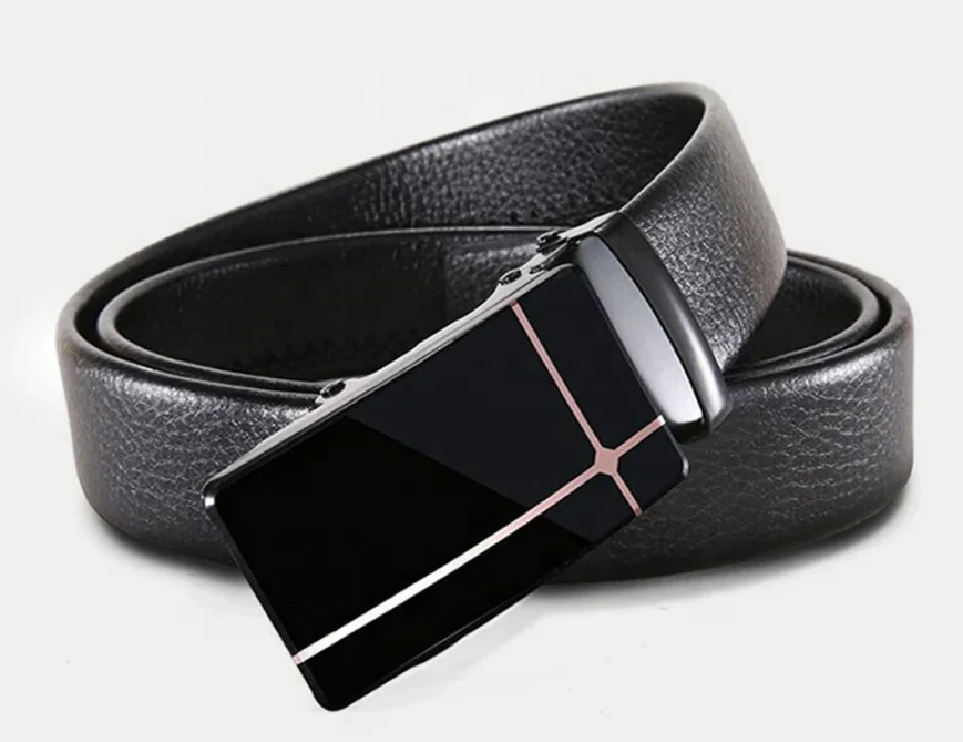 Men Leather Belt Mens Ratchet Belt Wholesale Automatic Buckle Ratchet Custom Men Dress Split Real belt
