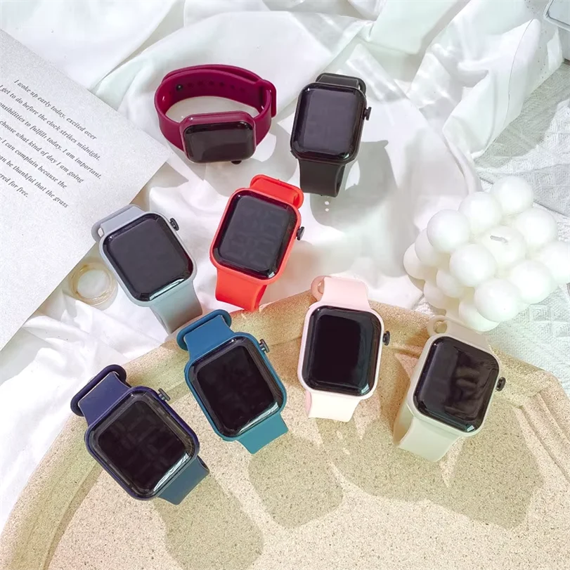 2023 LED electronic vintage kids watch creative outdoor sports circular boys watches for men