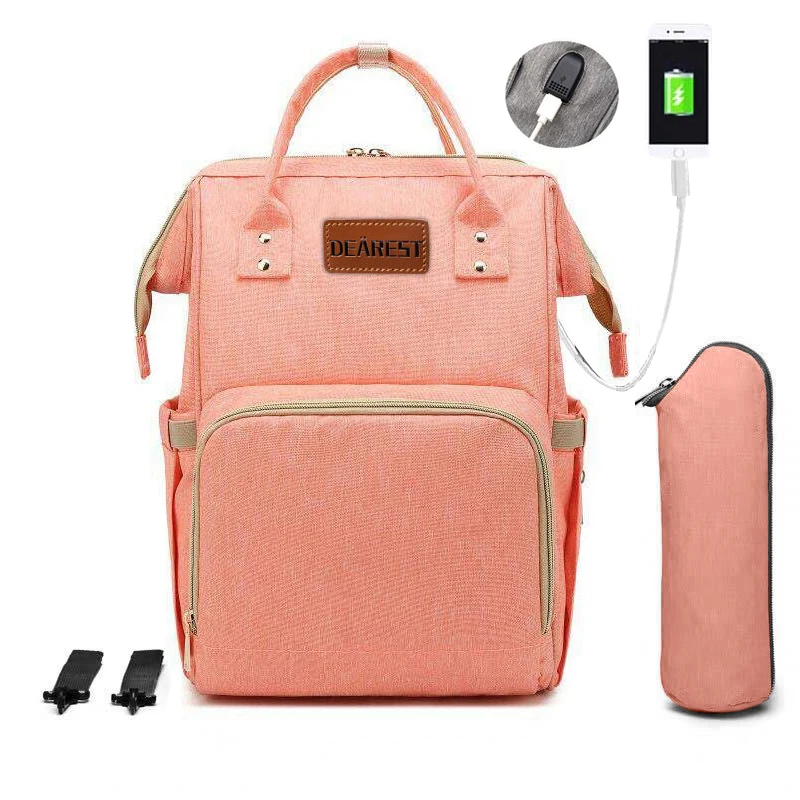 Factory Sell Directly New Mommy Bag For Mommy And Baby Diaper Bag USB Mommy Bag