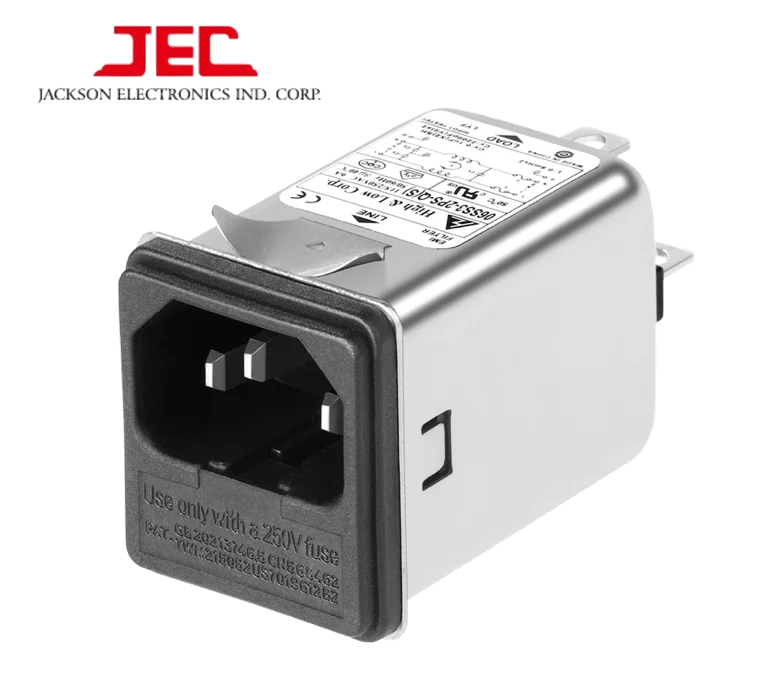 JEC Taiwan EMI Filter C14 Inlet with switch & fuse holder