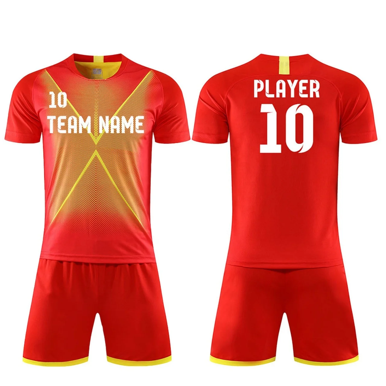 2022 2023 Customized Original Jerseys Soccer Shirts Sports Uniforms Set Sublimation 100% Polyester Quick Dry Bulk Soccer Wear