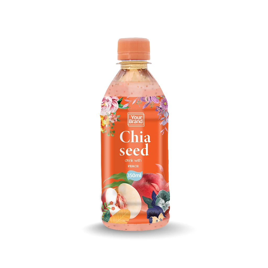 Wholesale Chia seed Drink High Quality in 350ml bottle with Many Flavor from Viet Nam
