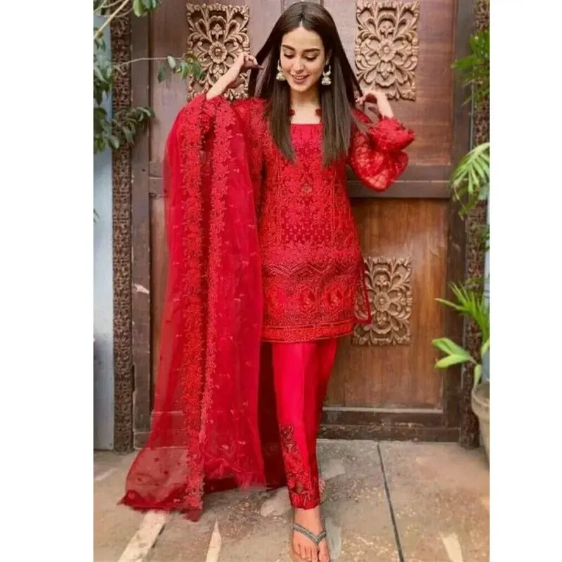 Pakistan and Indian Shalwar Kameez suits Lawn fabric formal wears Creation Lawn 3 piece suits Party-Wedding Wear for women 2024