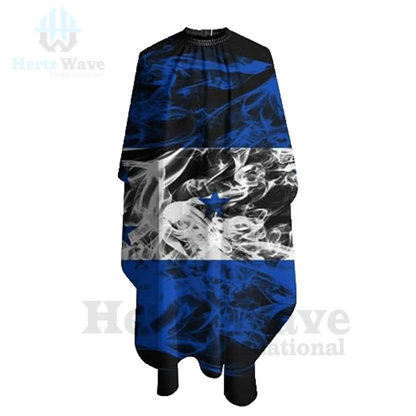 Wholesale Salon Hair Cutting Cape Barber Shop Poncho Extra Large Waterproof Barber Shop Poncho Honduras Flag