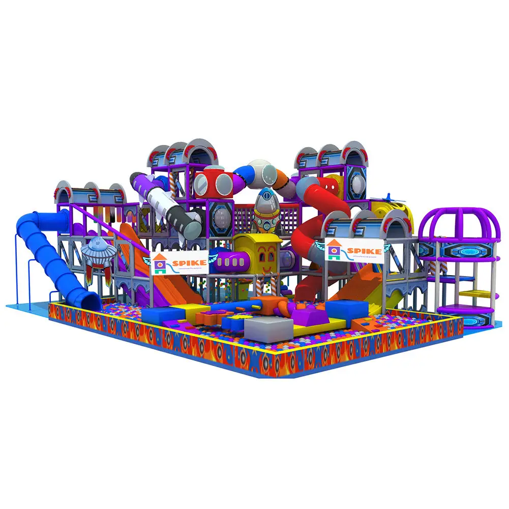 Spike Play Center Kids Funny Soft Play Ground Indoor Maze Naughty Castle For Kids Amusement Park