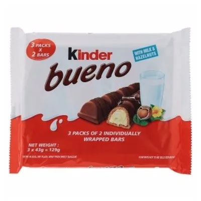 Best selling  Kinder Bueno 43g Hazelnut Cream Filled Chocolate Bar ready to ship