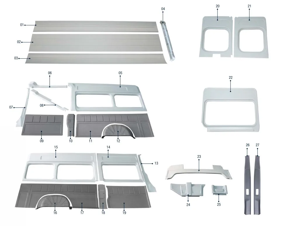 *DUCATO-BOXER-JUMPER-CHRYSLER* AMBULANCE ABS INTERIOR TRIM SET L4H2-L3H2-L2H2  minibuses,coaches, campers, caravanes, campervans