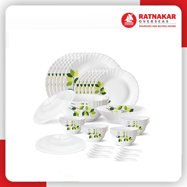 2022 Latest Stylished 52 Piece Dinner Sets Designer Opalware Dinner Set For Sale At Best Price