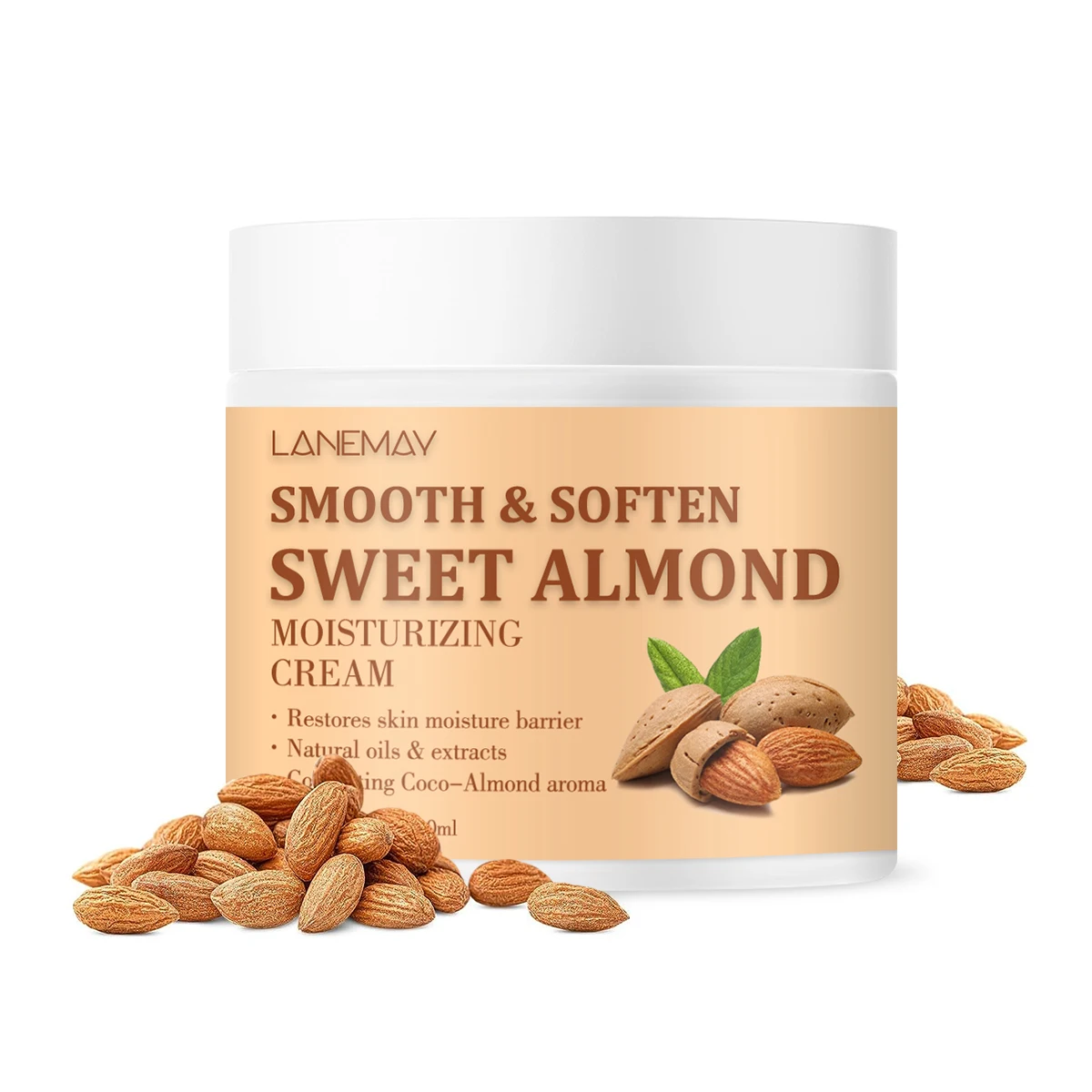 OEM Best Organic Sweet Almond Oil Body Lotion Smooth Soft Skin Cream Nourishing Whipped Body Butter Moisturizing Hydrating Body