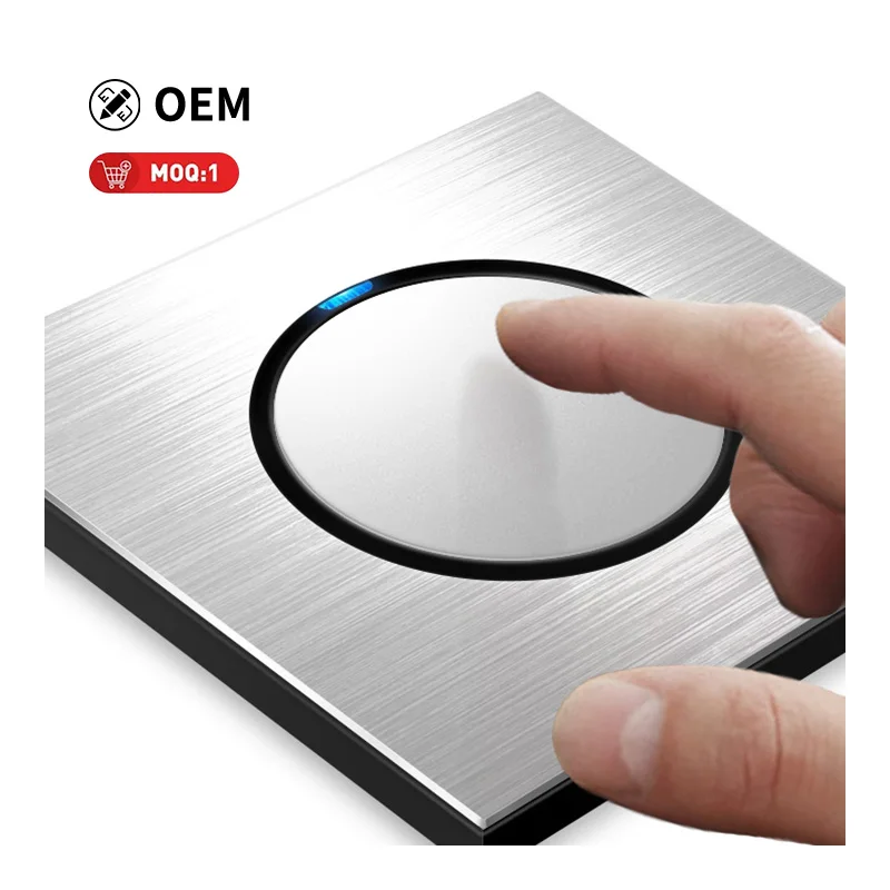 YINKA Boutique Роскошные Серебристые Металлические матовые огни управления двойной Австралийский выключатель вентилятора