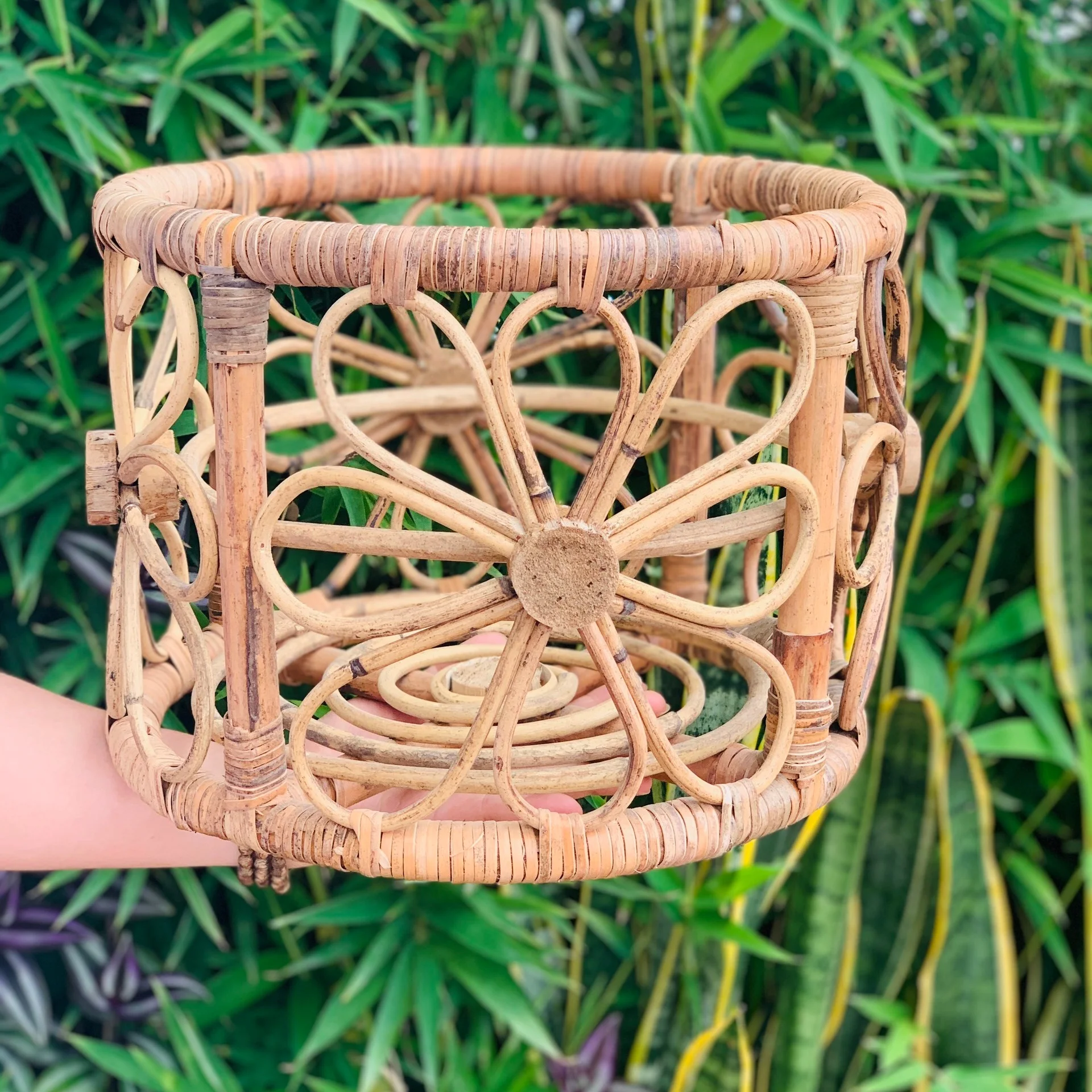 Винтажные роскошные детские кроватки из ротанга для новорожденных реквизит детской фотосессия студии с завода