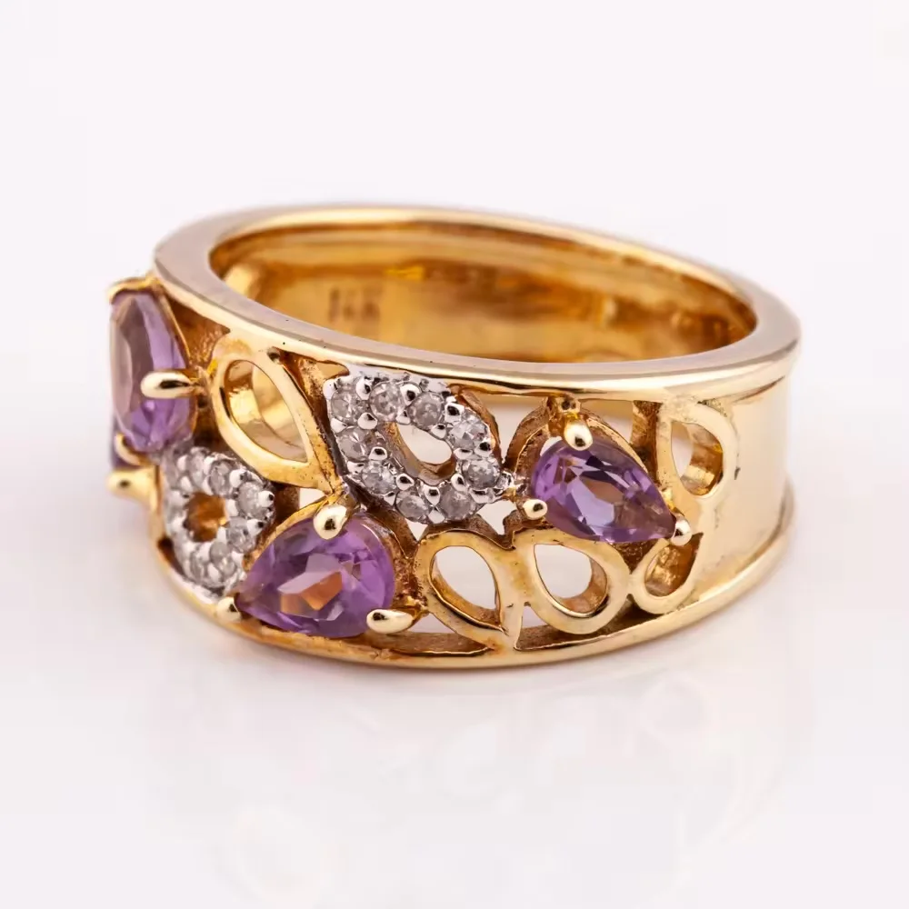 Real Stone Ring R-8249 Silver Jewelry Color Women Ring Jewelry Ready to Ship from Thailand Manufacturer by Bella Factory