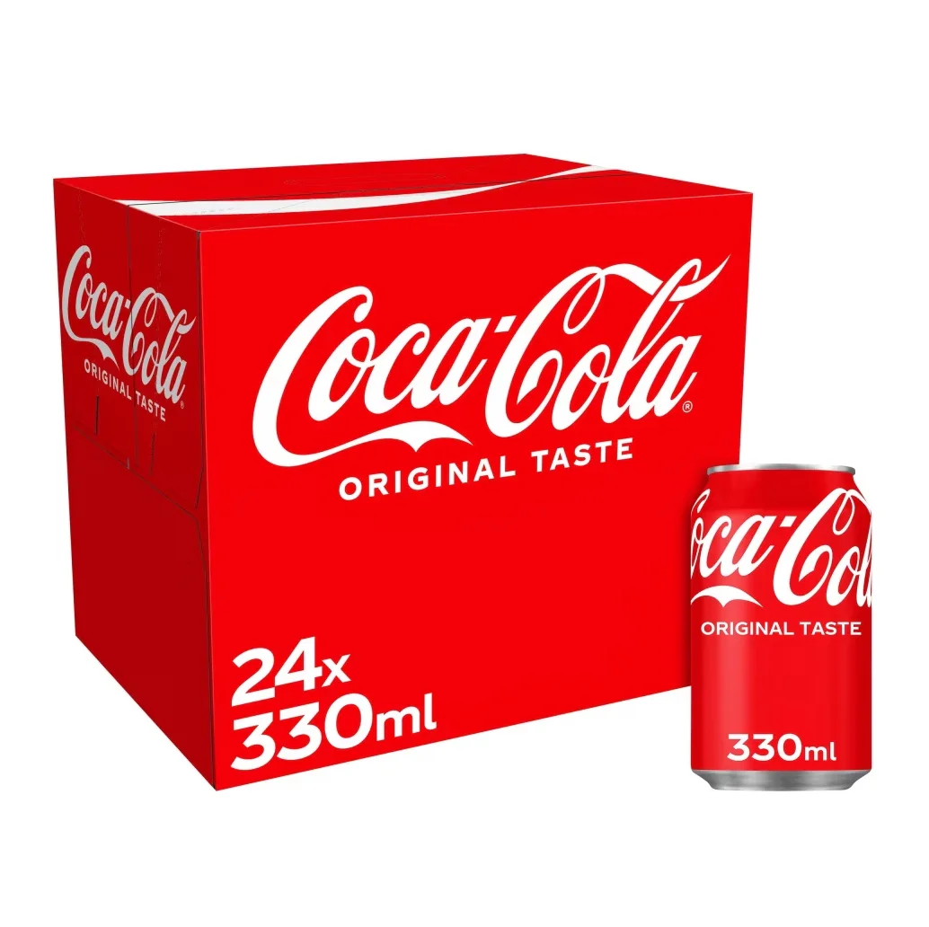 Coca Cola Original | Coca Cola Tin Fat Cans 330ml & Coca Cola 24 x 33cl