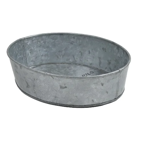 Lowest Price Buy Standard Design Oval Planter Metal Pot And Basket Best For Home Decor Galvanized Finishing Without Handle
