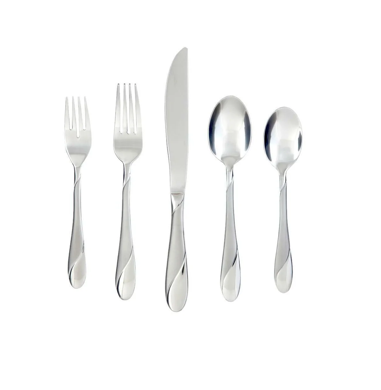 Amazon Top Trending Product glossy stainless steel cutlery set golden spoon fork knife metal flatware set