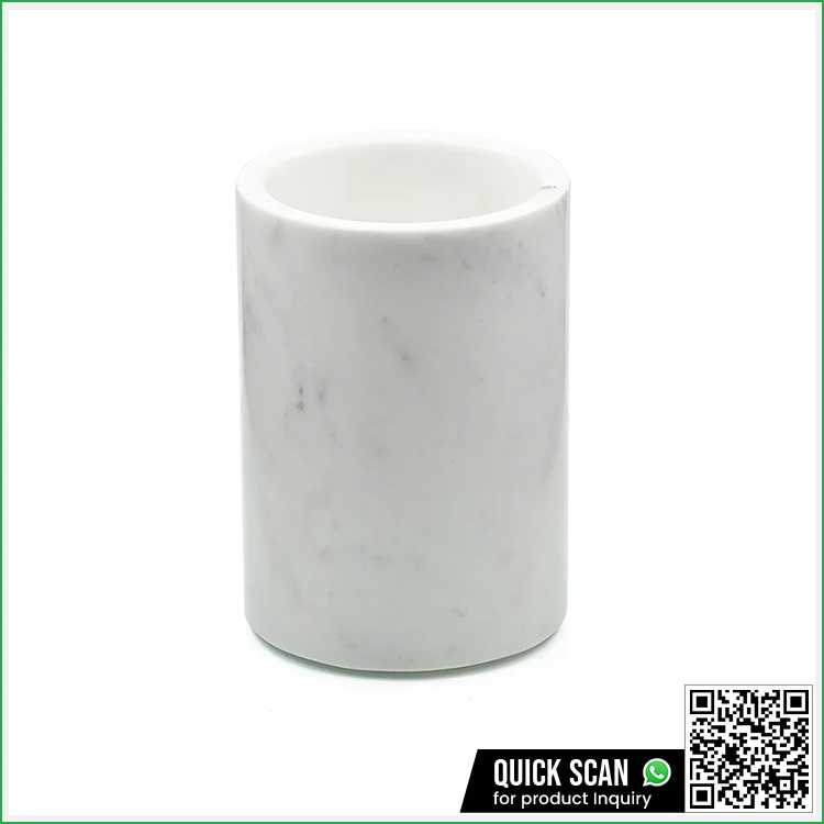 Hot Selling White Mable Handmade Wine Bottle Holder for Bar, Hotel, and Home Purpose