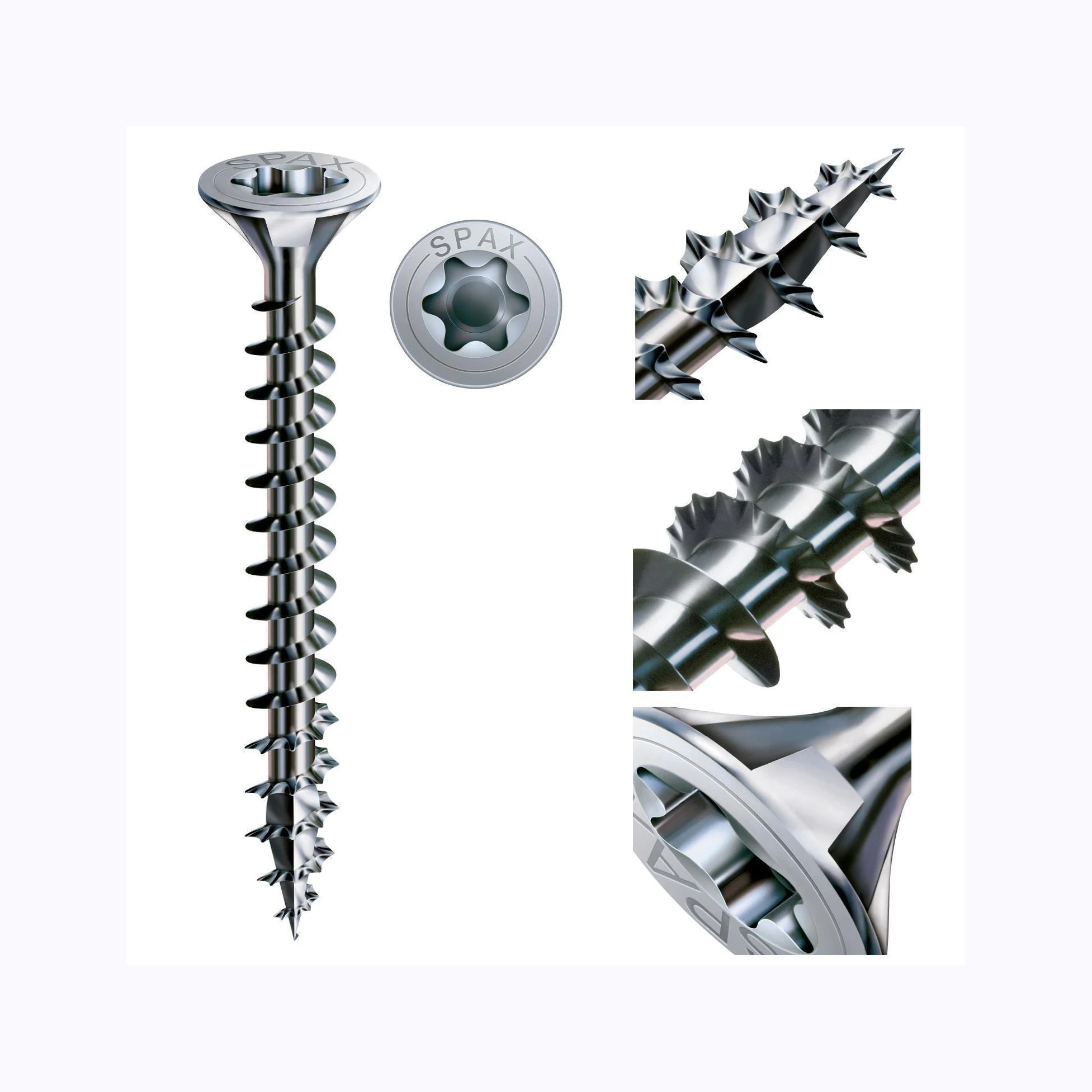 Rust-proof Phillips Coarse Spax Construction thread Drywall Screw 41x28 cm Stainless steel Socket Set