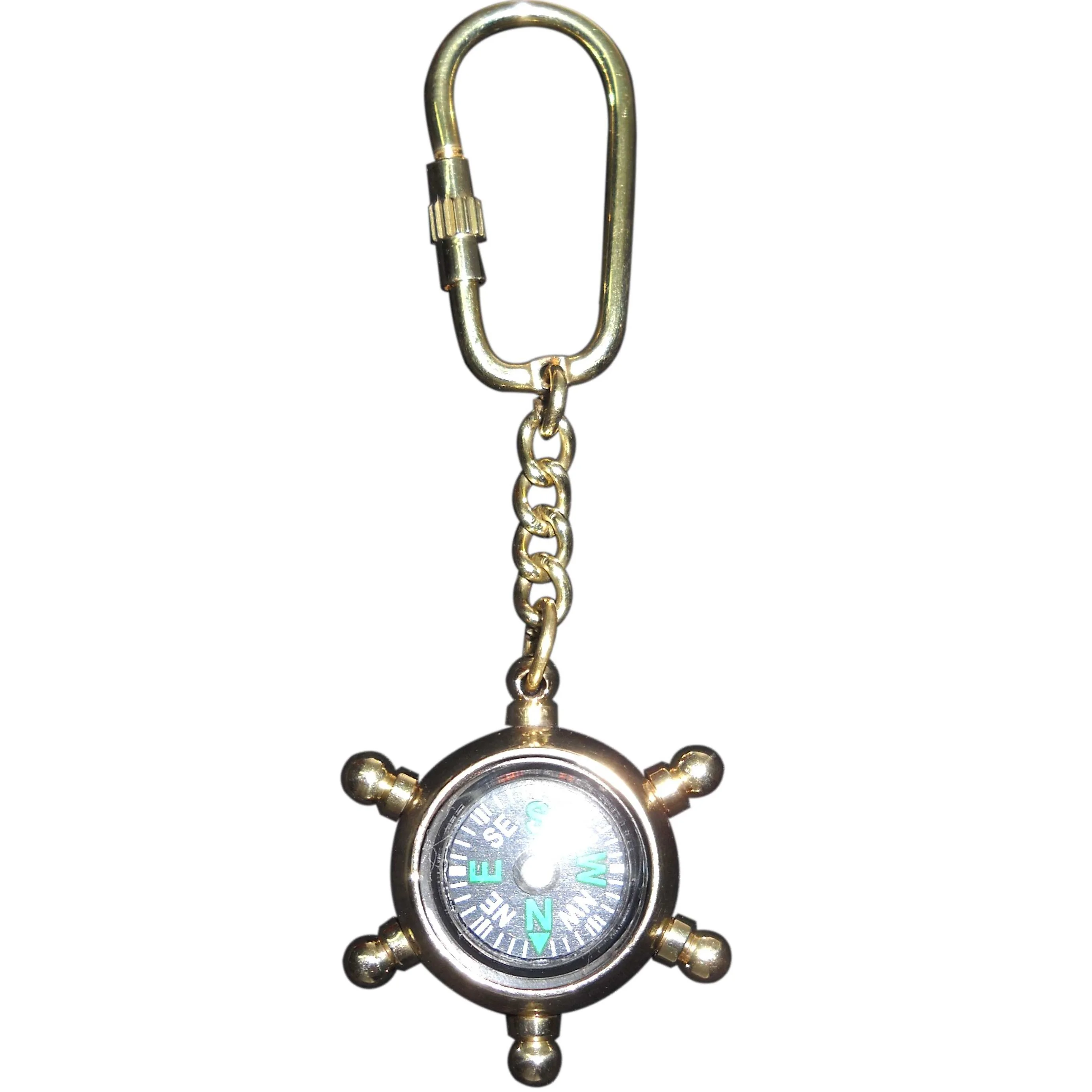 New Design 2023 Outdoor Survival Portable Keychain Waterproof Camping Hiking Brass Compass High Quality Indian Handicraft Item