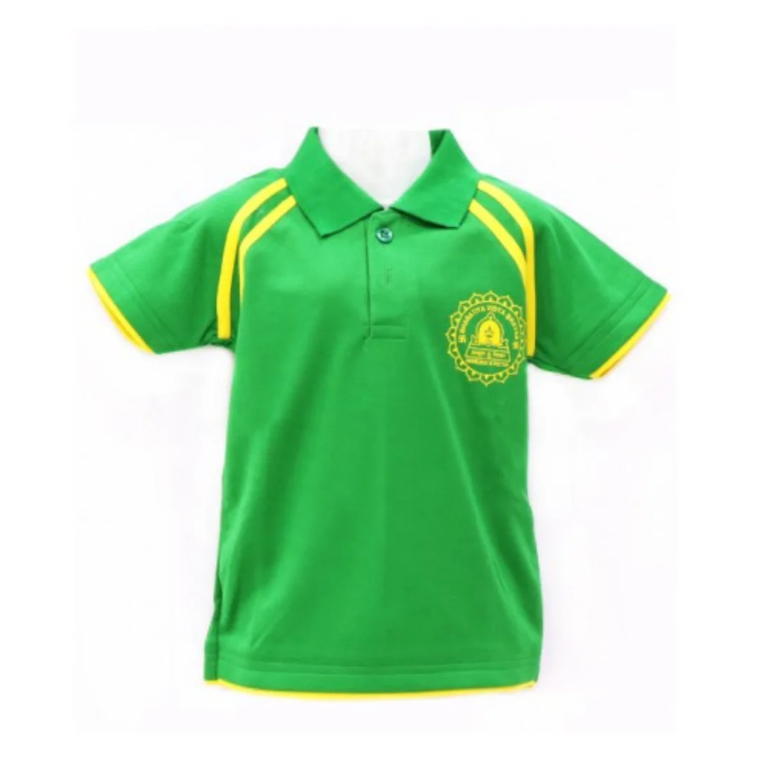 Premium Quality School Uniform in Green Emerald color School T- Shirt from Indian Wholesale Exporter and Manufacturer