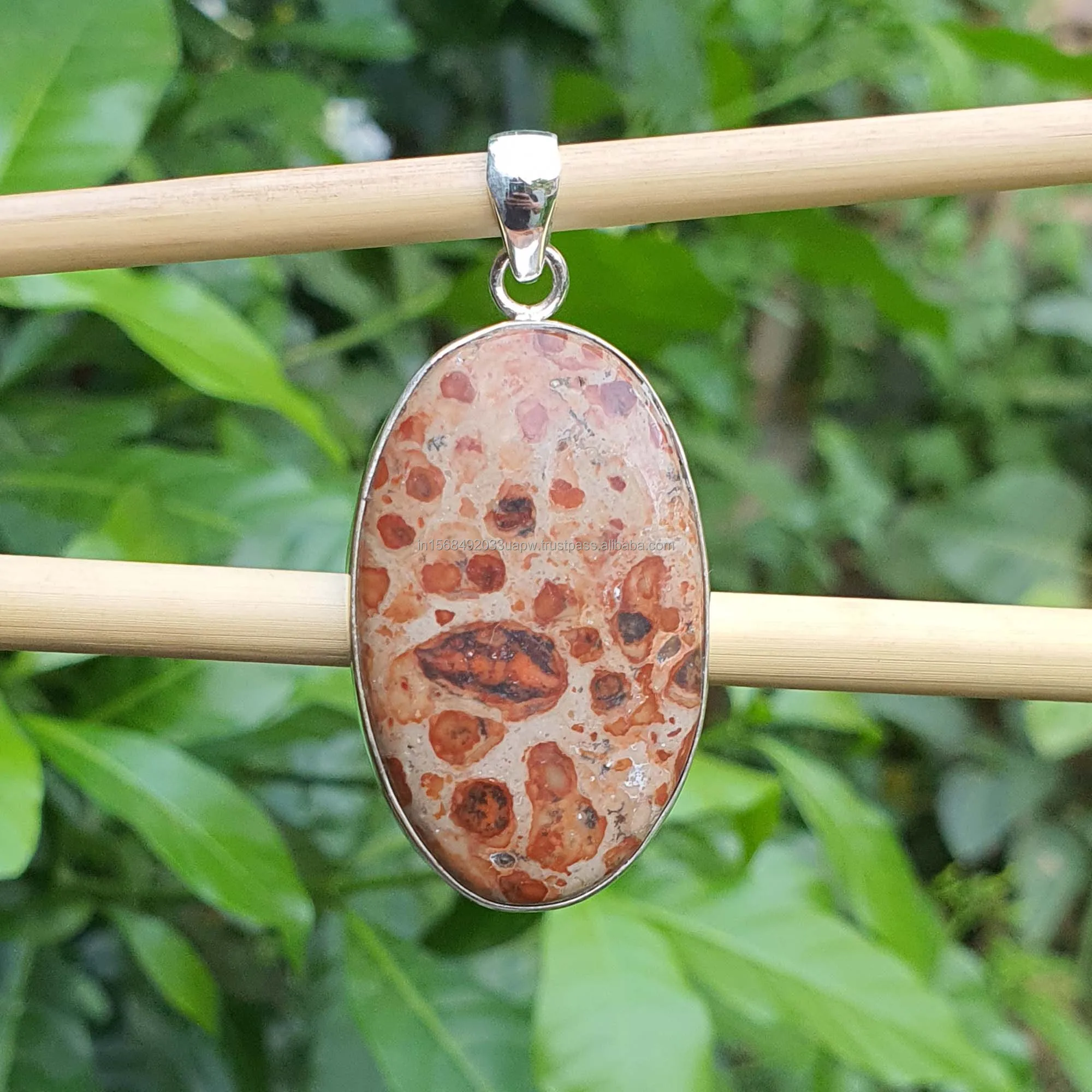 Wholesale Supplier of 925 Sterling Silver Fine Jewelry Pendants & Charms Large Oval Dinosaur Bone Pendant Trusted Main Material