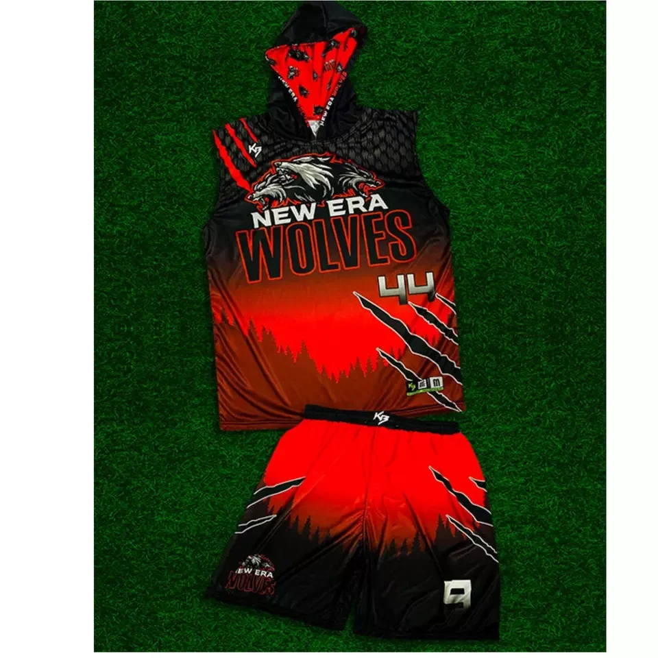 Custom Team Logo & Numbers sublimated 7v7 football uniform in best design top quality 7 on 7 compression shorts