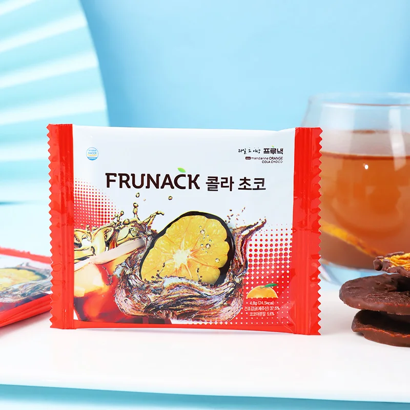 Шоколад FRUNACK COLA (12 шт.), изготовленный из корейского Чеджу-мандарина, сушеный оранжевый и Кола-шоколад