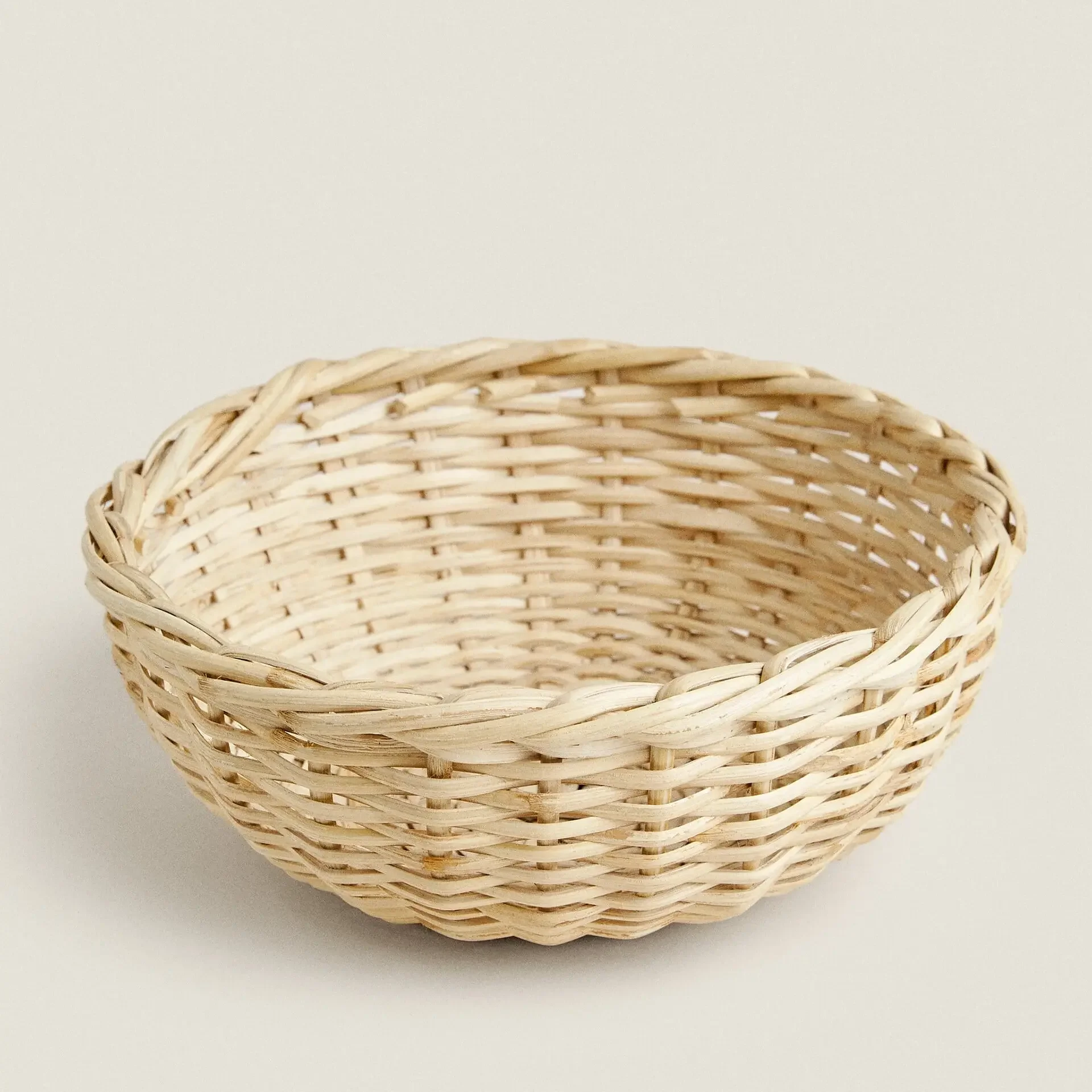 Weaving bamboo serving round tray set eco friendly natural handmade from India ready to export rattan try